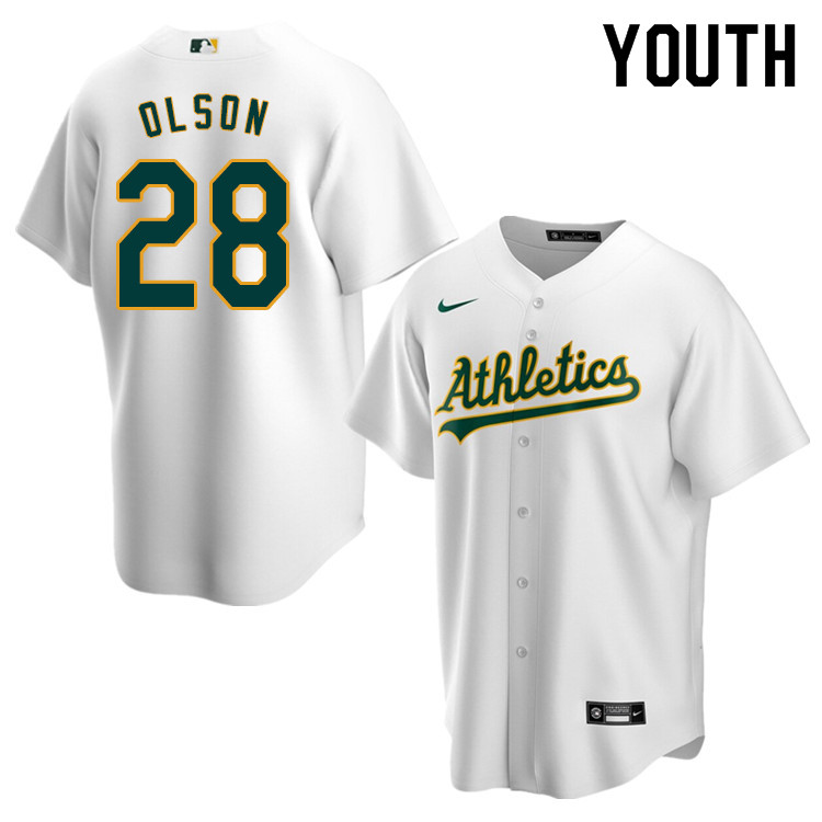 Nike Youth #28 Matt Olson Oakland Athletics Baseball Jerseys Sale-White